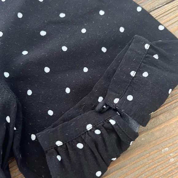Paige Rayon Diana Dot Tie Blouse XS - Picture 4 of 10